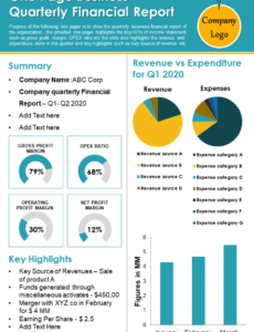 Printable Financial Statement Review Report Template Sample