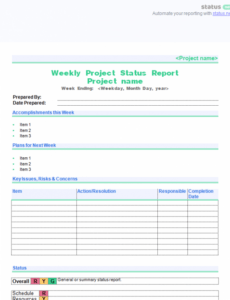 Top  Construction Project Weekly Report Template Pdf