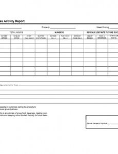 Top Editable Daily Sales Activity Report Template Docs