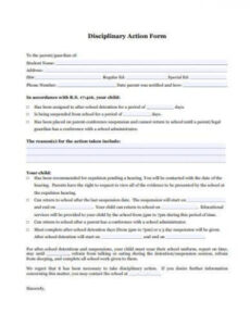 Top Editable Discipline Report Template For Students Doc