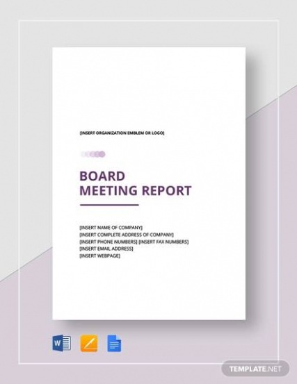 Top  Executive Director Board Report Template Example