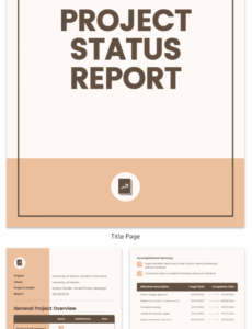 Top  Multiple Project Status Report Template Docx