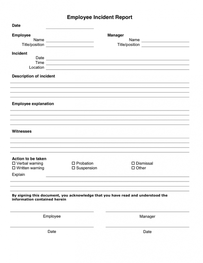 Top Printable Care Home Incident Report Template Doc