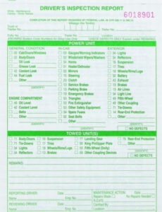 Top Printable Daily Vehicle Inspection Report Template Docx