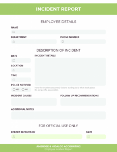 Top Printable Data Center Incident Report Template Example