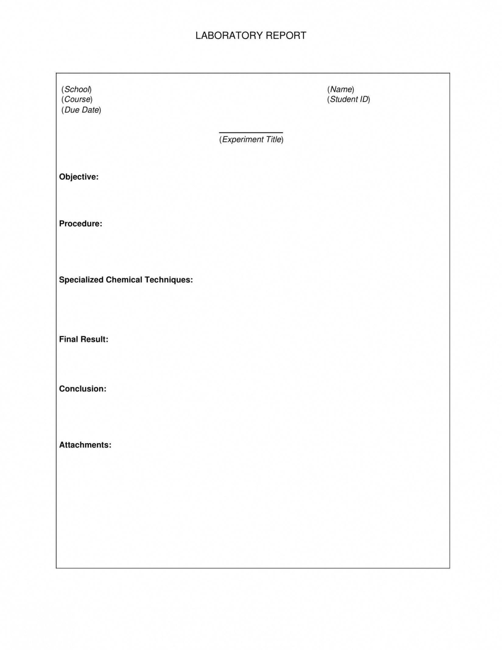 10 Editable 2Nd Grade Lab Report Template Word