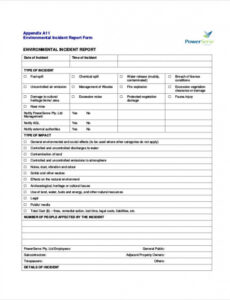 10 Editable Chemical Spill Incident Report Template Docx