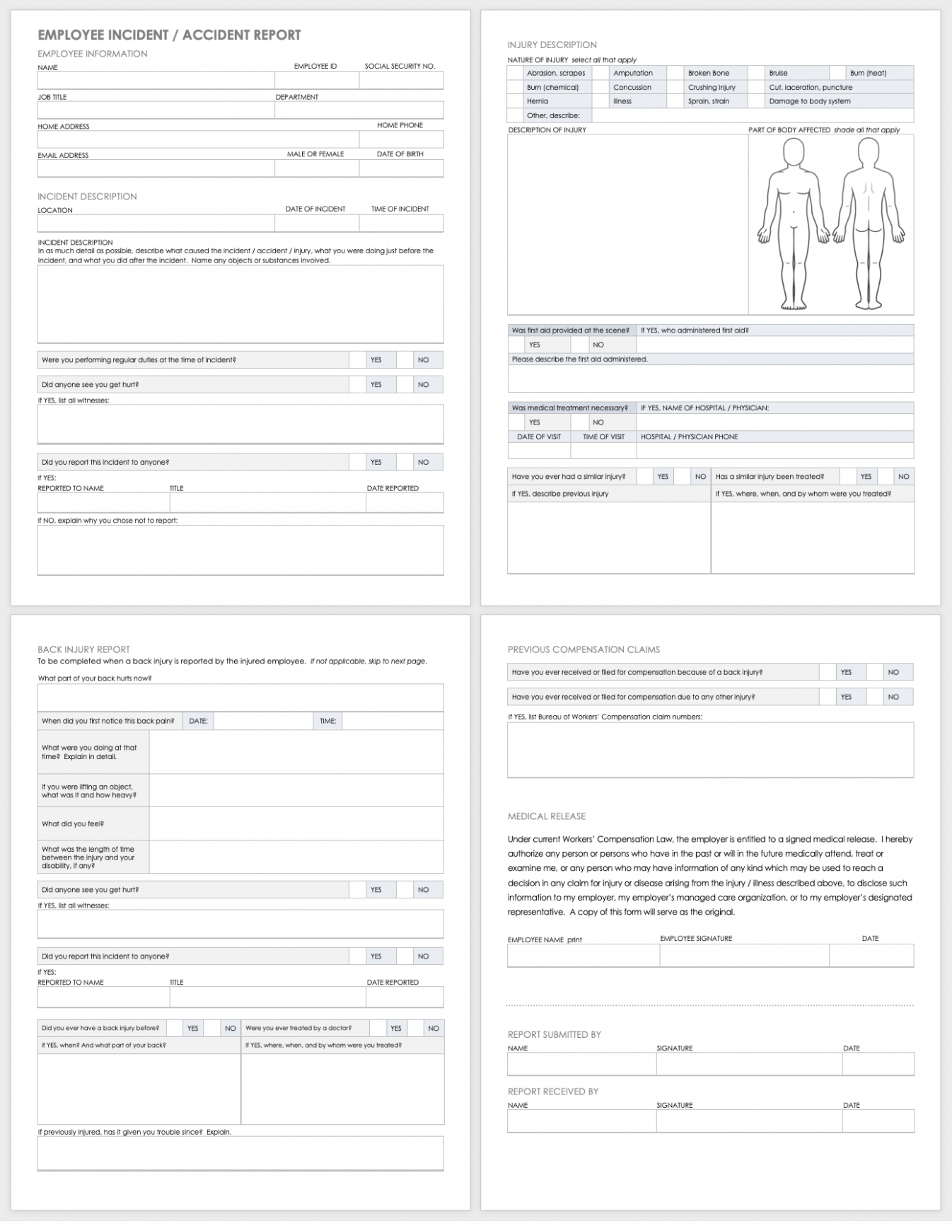 10  Osha Incident Report Form Template Word