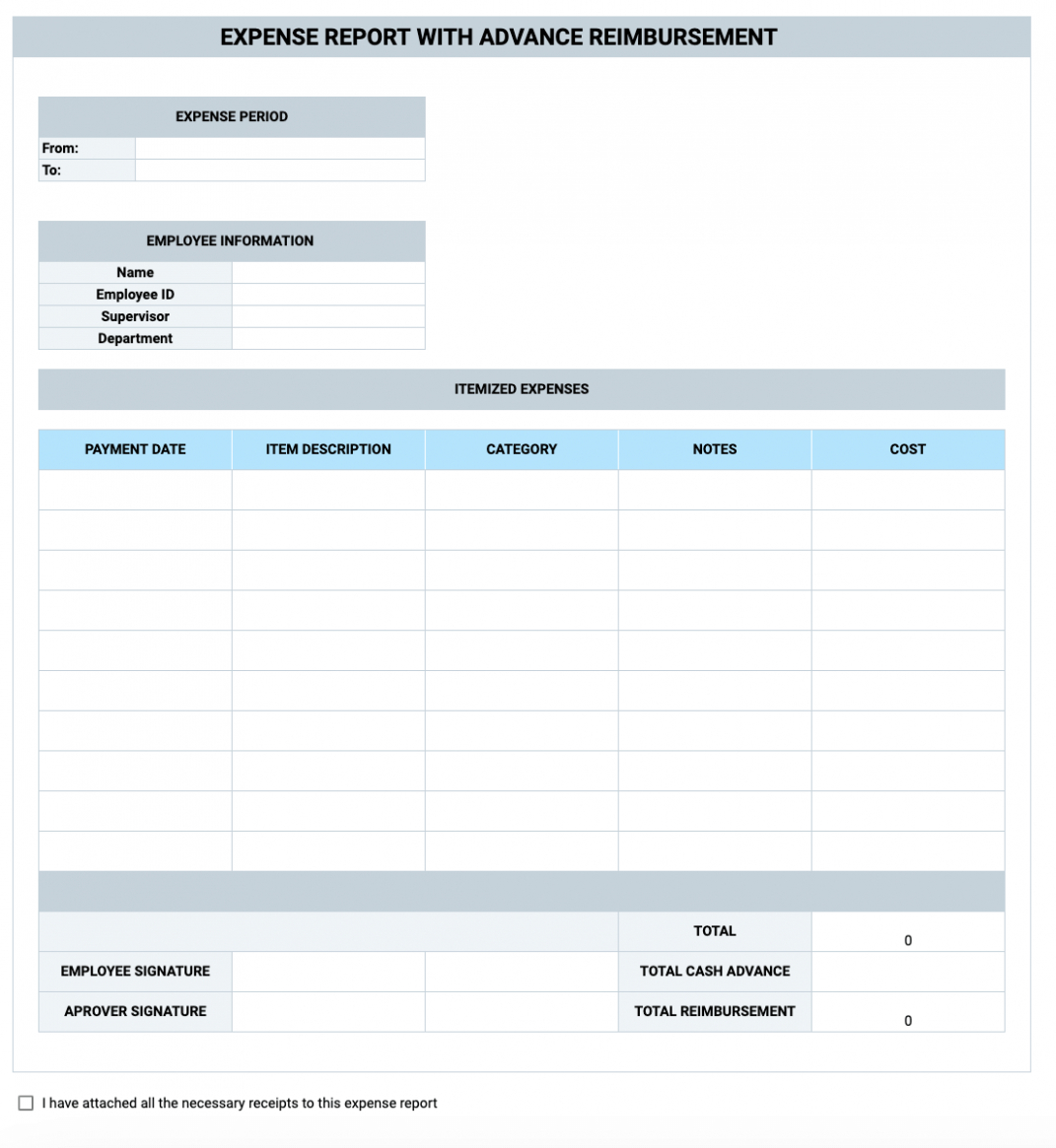 10 Printable Company Year End Expense Summary Report Template Docx