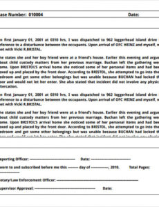 10 Printable Law Enforcement Incident Report Form Template Word