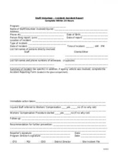 5  Volunteer Fire Department Incident Report Template