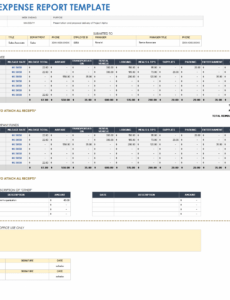 6  Company Purchasing Expense Report Template