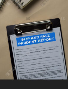 6 Editable Slip And Fall Incident Report Template Example