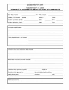 6  Osha Incident Report Form Template Sample