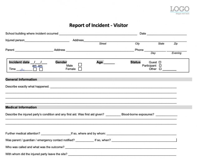 6  Patient Incident Report Form Template Pdf