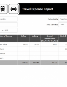 6 Printable Business Trip Expense Report Template Doc