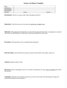 6 Printable Ib Chemistry Lab Report Template