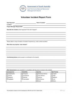 6  Volunteer Fire Department Incident Report Template Docs