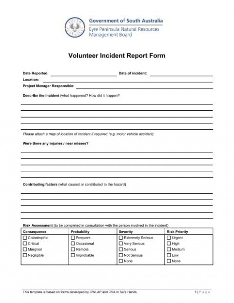 6  Volunteer Fire Department Incident Report Template Docs