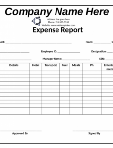 7 Editable Construction Job Expense Report Template Xls