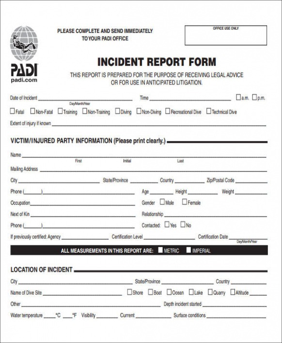 7 Editable Medical Office Incident Report Template Example