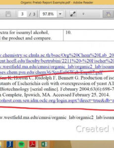 7 Editable Organic Chemistry Lab Report Template Doc