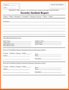 7  Security Incident Investigation Report Template Pdf