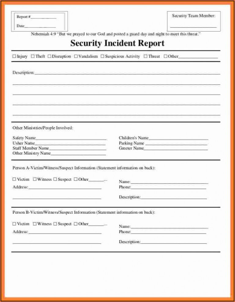 7 Security Incident Investigation Report Template PDF - Tacitproject