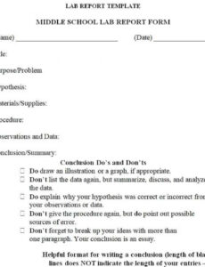 8  5Th Grade Lab Report Template Pdf