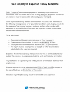 8  Employee Dinner Expense Report Template Doc