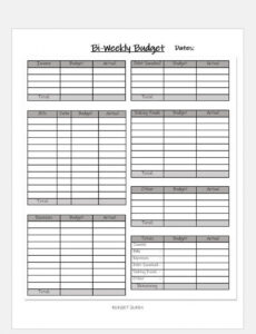 8 Printable Bi Weekly Maintenance Expense Report Template Word