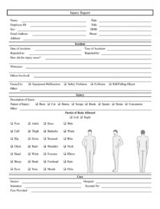 8 Printable Workers Compensation Incident Report Template Docx