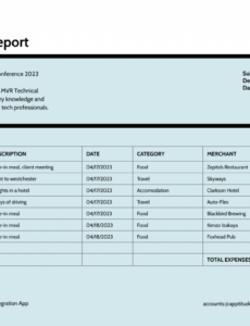 9  Company Year End Expense Summary Report Template