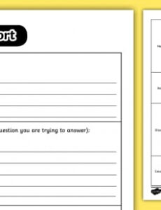 9 Editable Elementary Science Lab Report Template Doc