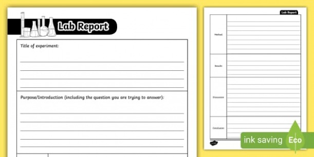 9 Editable Elementary Science Lab Report Template Doc