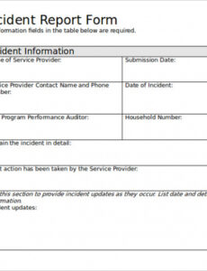 9 Printable Loss Prevention Incident Report Template Xls