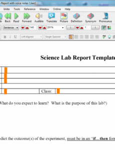 9 Printable Science Fair Lab Report Template Pdf