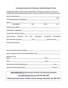 9  Volunteer Fire Department Incident Report Template