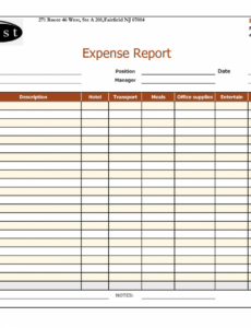 Best Editable Company Expense Report Policy Template