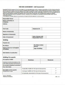 Best  Fire Risk Assessment Report Template Docx