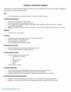 Best  Middle School Lab Report Template Sample