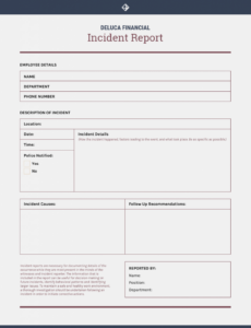 Best Printable Emt Mini Incident Report Template Pdf