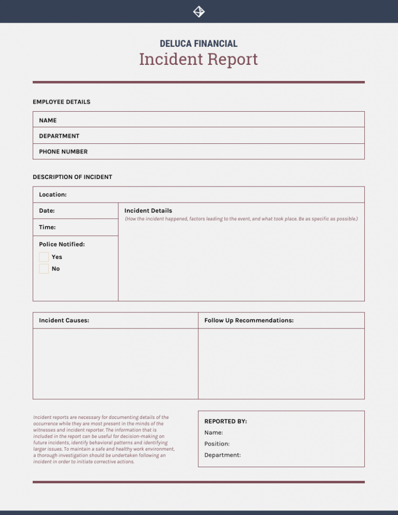 Best Printable Emt Mini Incident Report Template Pdf