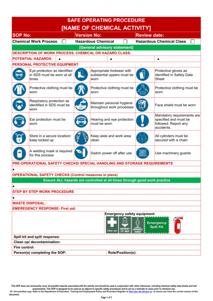 Free  Chemical Spill Incident Report Template Example