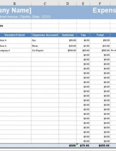 Free  Company Expense Report Policy Template Example