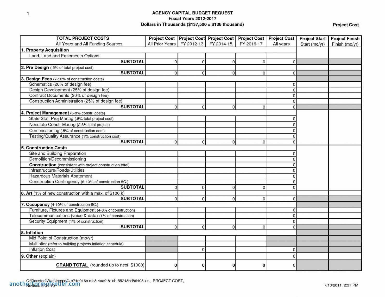 Free Editable Construction Job Expense Report Template