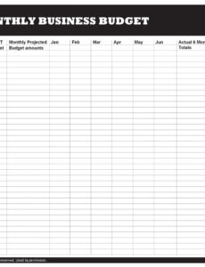 Free Printable Clean Monthly Income And Expense Report Template Sample