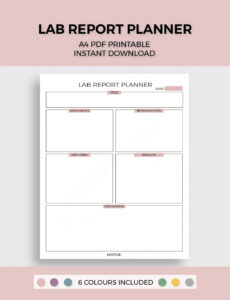 Free  Science Fair Lab Report Template