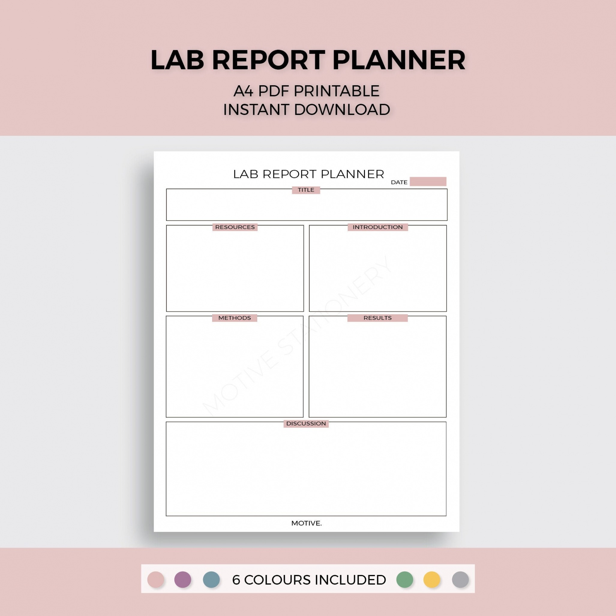 Free  Science Fair Lab Report Template