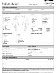 Patient Incident Report Form Template Docx